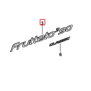 TARGHETTA FRUTTETO 3 90 - SX/lh/li Cod. 0.021.9559.0 SDF