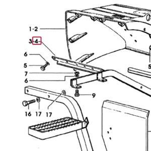 SUPPORTO PARASPRUZZI DX/RH/RE Cod. 0.009.0506.3/20 SDF
