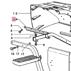 SUPPORTO PARASPRUZZI SX/lh/li Cod. 0.009.0504.3/20 SDF
