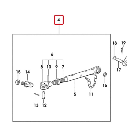 STABILIZZATORE LATERALE REGOLABILE Cod. 0.010.5219.4/40 SDF