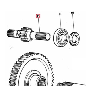 ALBERO RIDUTTORE Z = 11, DX/RH/RE Cod. 0.151.4730.0/20 SDF